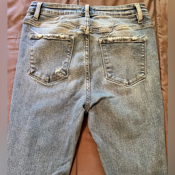 Women’s Jeans Vervet Blue by Flying Monkey sz 29 Stretch Distressed Medium Wash - Picture 6 of 9